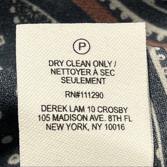 Derek Lam 10 Crosby size 4  lace up tank, blue & red ruffles & polka dots design - Picture 13 of 15